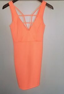 Solemio Mini Dress - Orange Neon